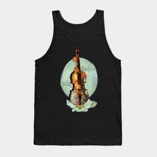The Majesty of Violin with Flowers Tank Top
